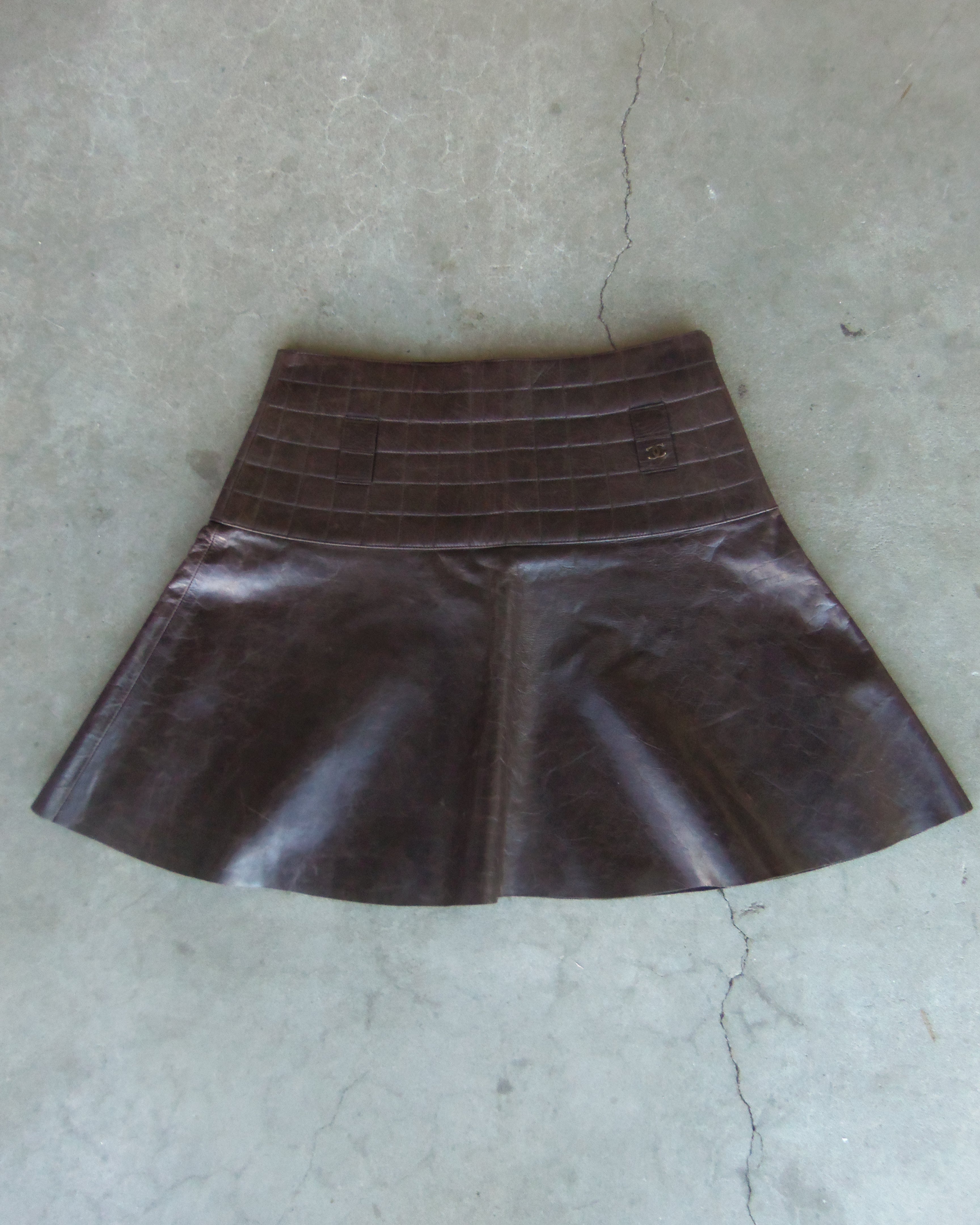 Chanel FW 2002 Chocolate Bar Skirt