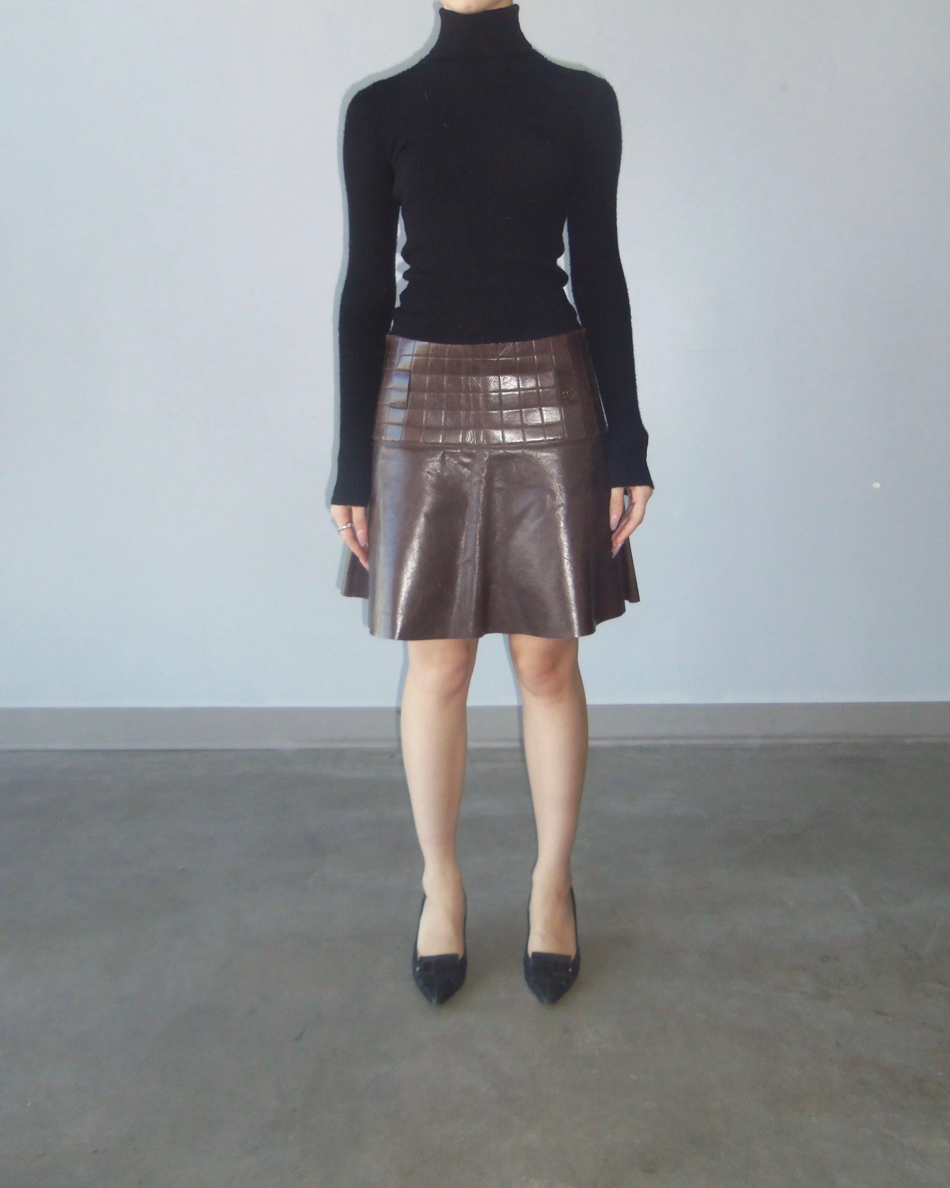 Chanel FW 2002 Chocolate Bar Skirt